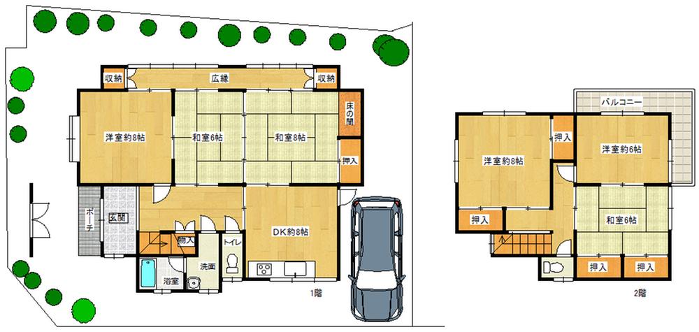 Floor plan. 29,800,000 yen, 6DK, Land area 193.37 sq m , Building area 118.95 sq m