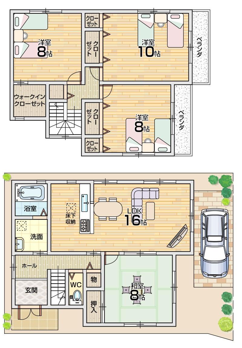 Floor plan. 22 million yen, 4LDK, Land area 100.71 sq m , Building area 115.02 sq m 10 issue areas