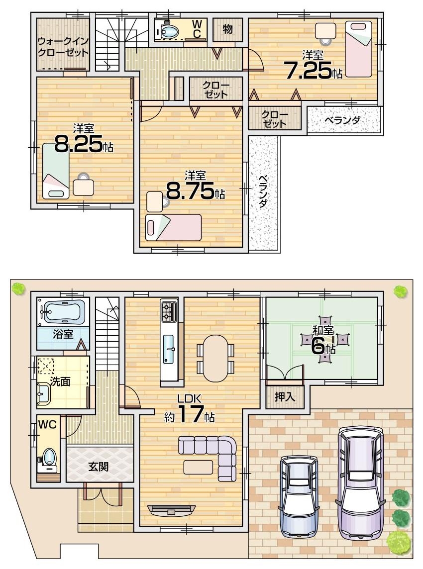 Floor plan. 22.1 million yen, 4LDK, Land area 100.28 sq m , Building area 110.98 sq m 16 issue areas