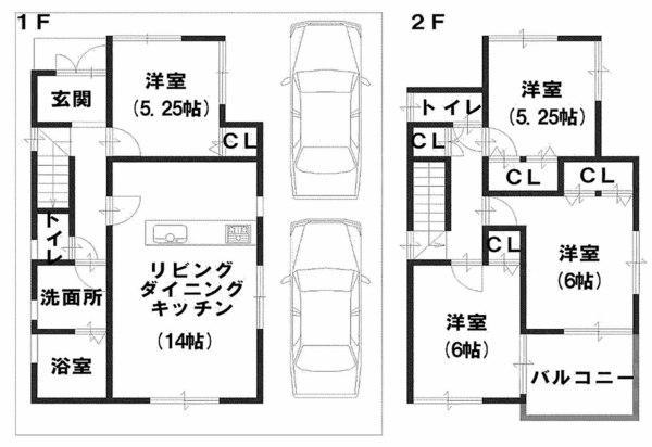 Floor plan. 23.8 million yen, 4LDK, Land area 110.39 sq m , Building area 88.28 sq m