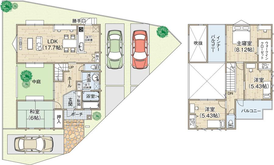 Floor plan. (62 section), Price 45,160,000 yen, 4LDK, Land area 178.95 sq m , Building area 107.64 sq m