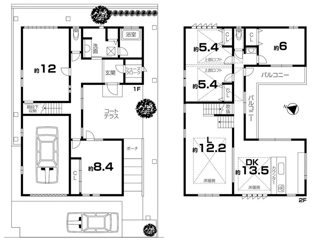Floor plan. 64,500,000 yen, 4LDK, Land area 188.05 sq m , Take widely building area 173.14 sq m each room, It is a mansion in consideration of the ease of use and clear