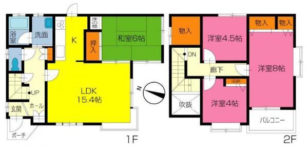 Floor plan. 13.8 million yen, 4DK, Land area 229.06 sq m , It is a building area of ​​99.01 sq m 4LDKD.