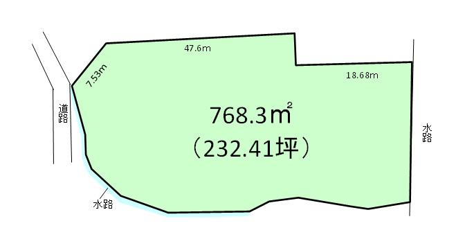 Compartment figure. Land price 11.6 million yen, Land area 768.3 sq m