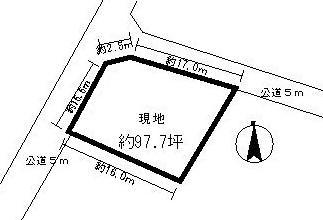 Compartment figure. Land price 9,769,000 yen, Land area 322 sq m