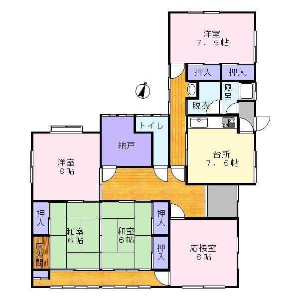 Floor plan. 9.8 million yen, 5DK + S (storeroom), Land area 531 sq m , Building area 123.93 sq m
