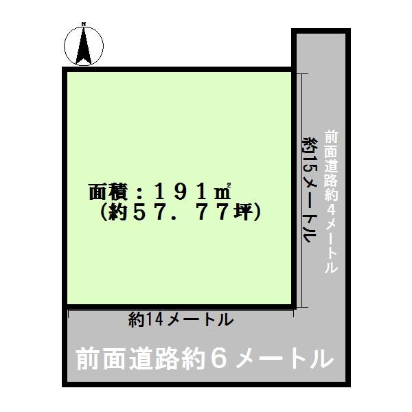 Compartment figure. Land price 5.8 million yen, Land area 191 sq m