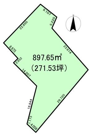 Compartment figure. Land price 6.8 million yen, Land area 897.63 sq m