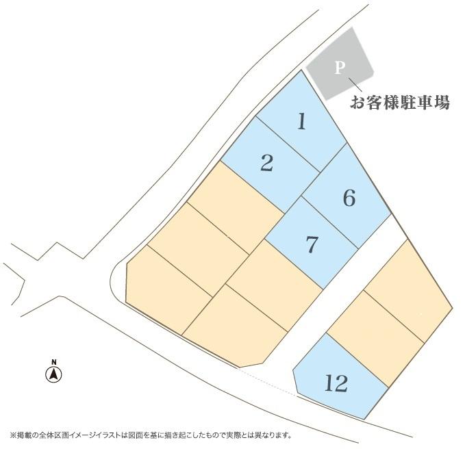 The entire compartment Figure.  [Residential land with building conditions 5 compartment] 7,920,000 yen ~ 9,570,000 yen