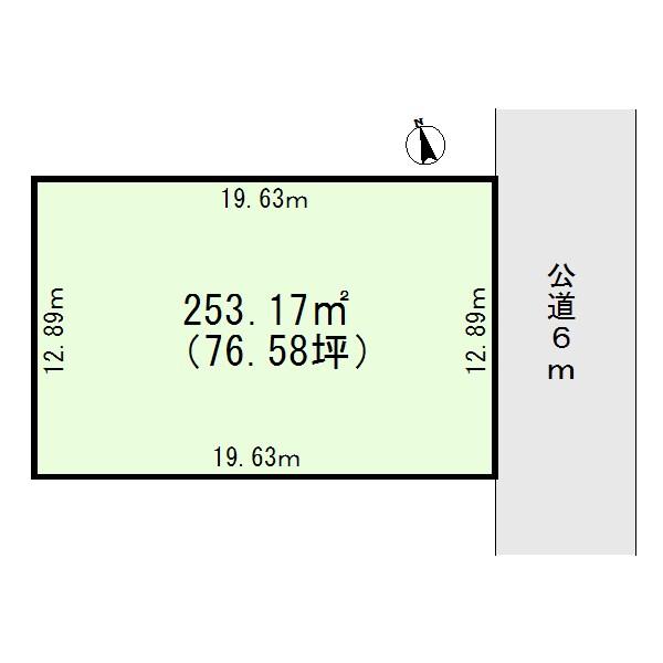 Compartment figure. Land price 11.8 million yen, Land area 253.17 sq m