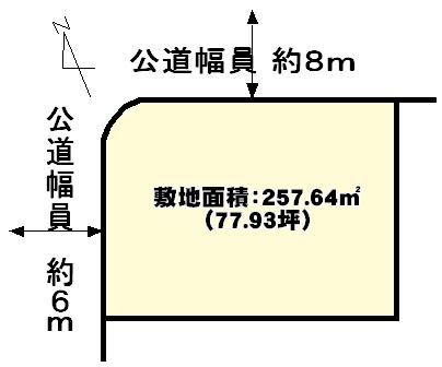 Compartment figure. Land price 12 million yen, Land area 257.64 sq m