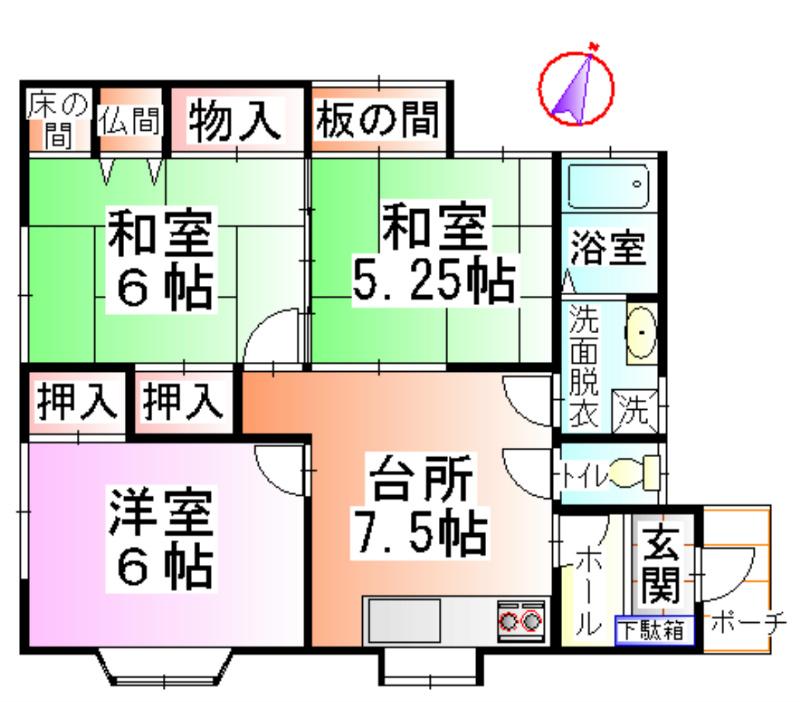 Floor plan. 5.9 million yen, 3LDK, Land area 164.79 sq m , Building area 57.97 sq m