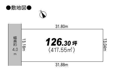 Compartment figure. Land price 15,156,000 yen, Land area 417.55 sq m compartment view