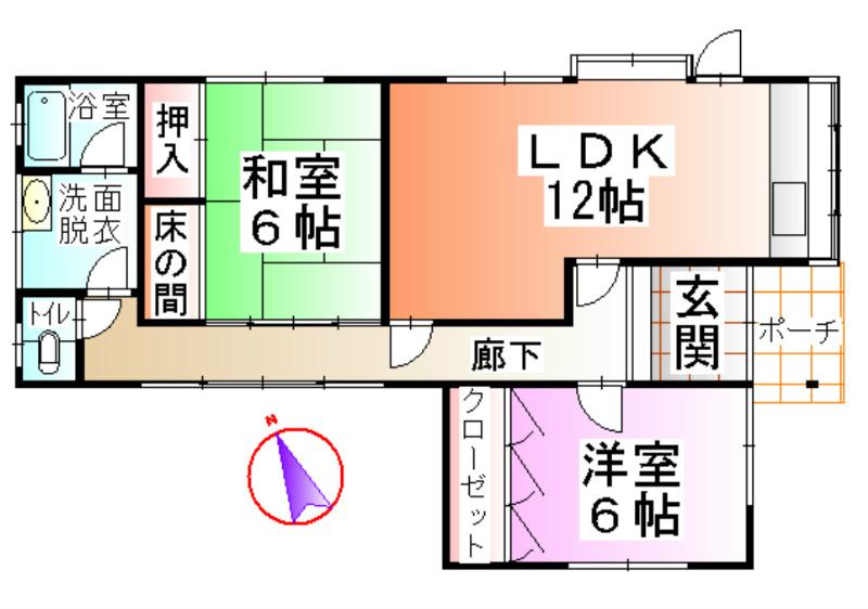 Floor plan. 8.2 million yen, 2LDK, Land area 178.21 sq m , Building area 64.59 sq m