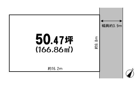 Compartment figure. Land price 7.8 million yen, Land area 166.86 sq m compartment view