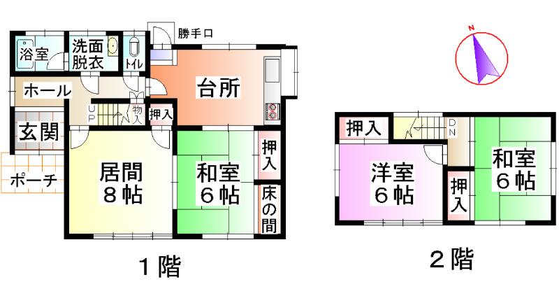 Floor plan. 6 million yen, 4DK, Land area 163.96 sq m , Building area 81.53 sq m