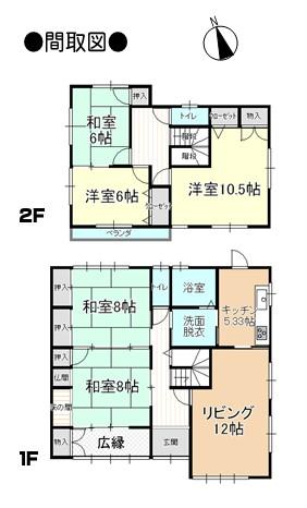 Floor plan. 12.9 million yen, 5LDK, Land area 224.79 sq m , Building area 142.83 sq m floor plan