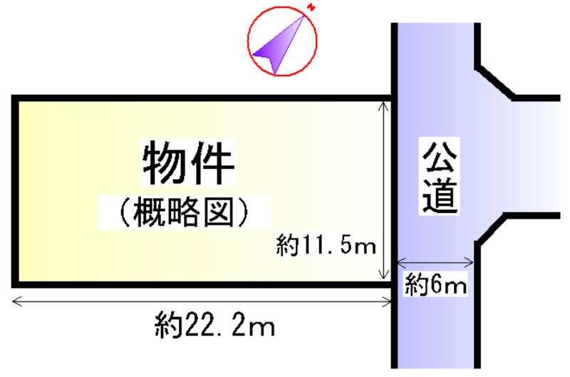 Compartment figure. Land price 4.5 million yen, Land area 260.52 sq m