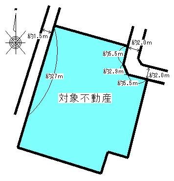Compartment figure. Land price 6 million yen, Land area 876.03 sq m