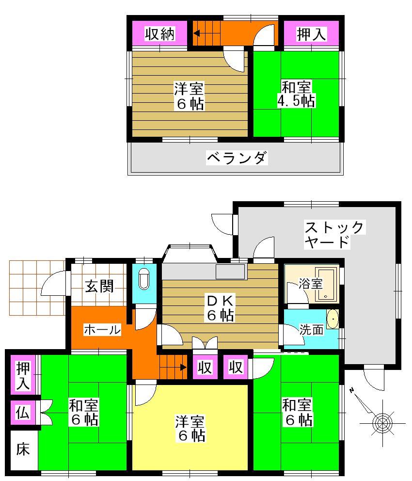 Floor plan. 11.8 million yen, 5DK, Land area 273.13 sq m , Building area 100.74 sq m