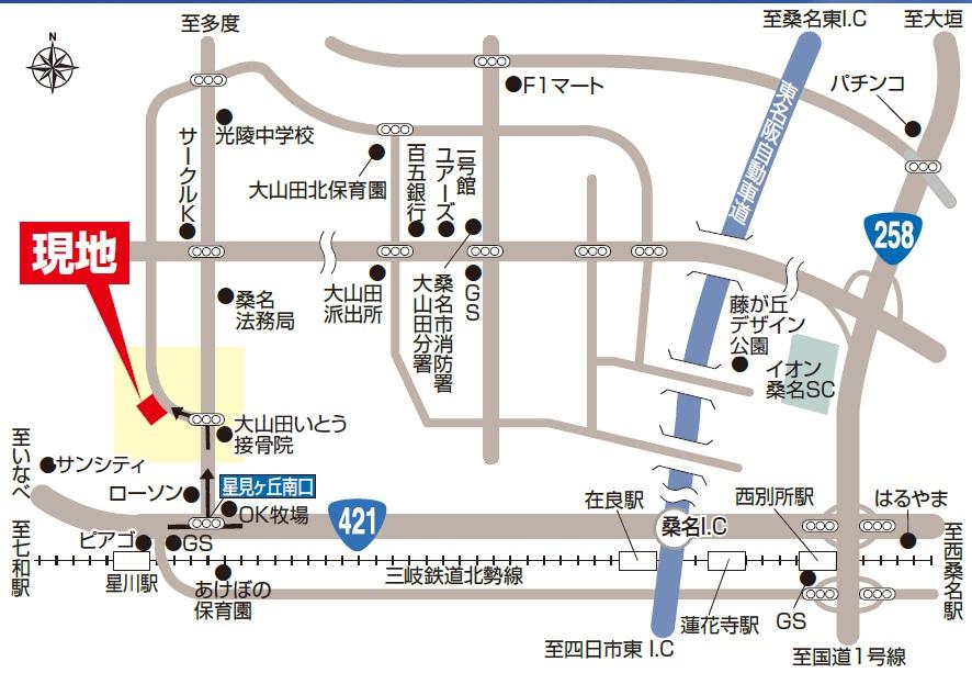 Local guide map. Wide-area map
