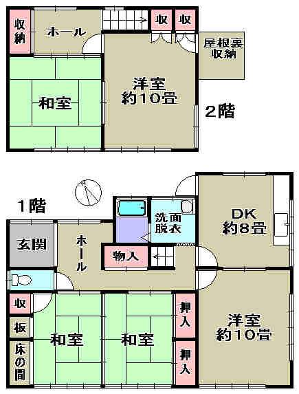 Floor plan. 23 million yen, 5DK, Land area 327.94 sq m , Building area 118.96 sq m
