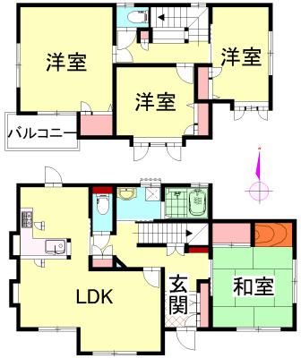 Floor plan. 16.8 million yen, 4LDK, Land area 204.49 sq m , Building area 120.07 sq m