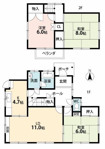 Floor plan. 8.9 million yen, 3LDK, Land area 200.2 sq m , Building area 85.7 sq m