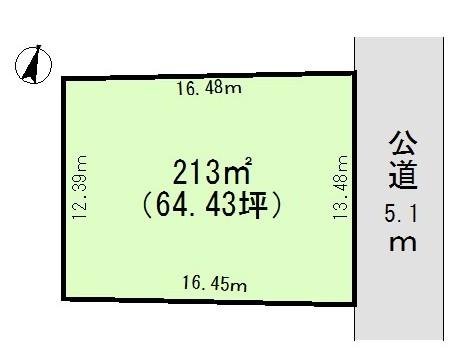Compartment figure. Land price 11.8 million yen, Land area 213 sq m