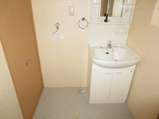 Washroom. Washbasin with shower, Laundry Area