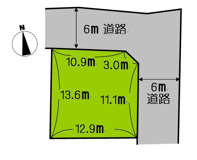 Compartment figure. Land price 12,120,000 yen, Land area 174.09 sq m