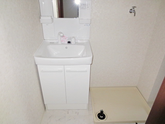 Washroom. Washbasin with shower (new), Laundry Area