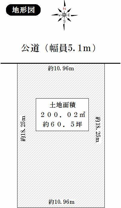 Compartment figure. Land price 6.9 million yen, Land area 200.02 sq m