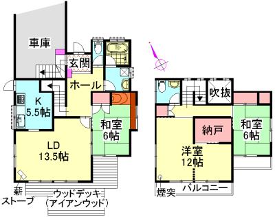 Floor plan. 22.5 million yen, 3LDK+S, Land area 234.57 sq m , Building area 130.83 sq m