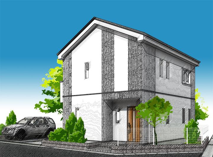 Rendering (appearance). (B Building) is Rendering (2012.12.10 update). 4LDK price 26.7 million yen, Land area 165.00m2, Building area 98.55m2