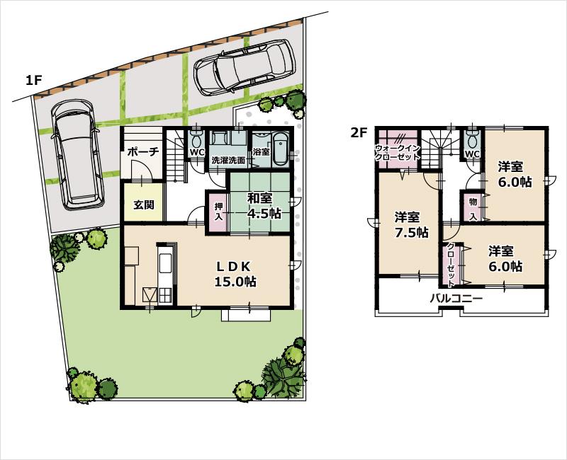 Floor plan. (Atype), Price 25,800,000 yen, 4LDK, Land area 165.01 sq m , Building area 100.61 sq m