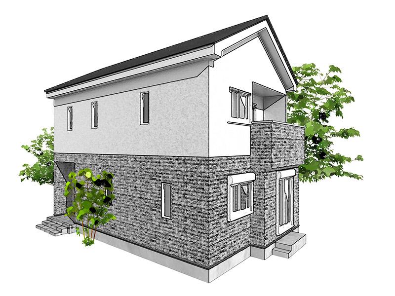 Rendering (appearance). (J Building) Rendering (2013.05.09 update), Floor: 4LDK, Price 26,300,000 yen, Land area 165.02m2, Building area 101.03m2