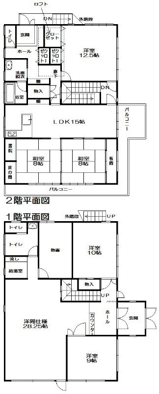 Floor plan. 35,800,000 yen, 6LDK, Land area 1302.47 sq m , Building area 240.91 sq m