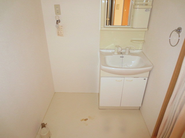 Washroom. Washbasin with shower, Laundry Area