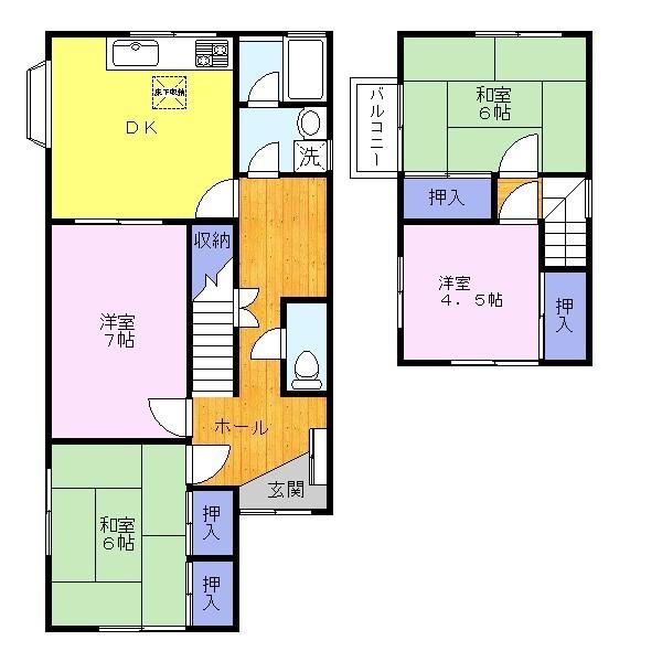 Floor plan. 14.9 million yen, 4DK, Land area 218.94 sq m , Building area 89.68 sq m