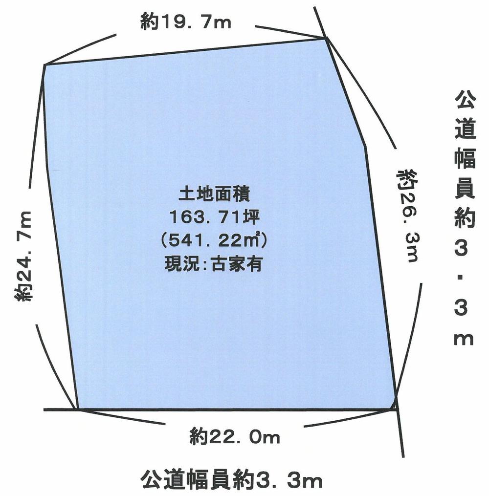 Compartment figure. Land price 19,800,000 yen, Land area 541.22 sq m