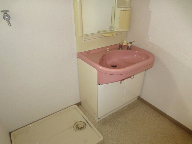 Washroom. Washbasin with shower, Laundry Area