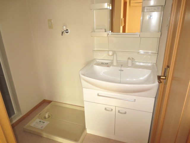 Washroom. Washbasin with shower, Laundry Area