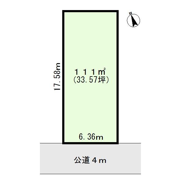 Compartment figure. Land price 6.5 million yen, Land area 111 sq m