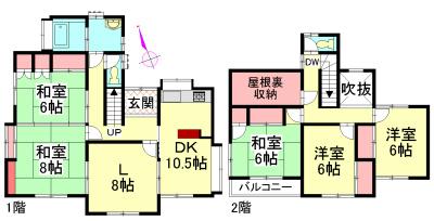 Floor plan. 23.8 million yen, 5LDK, Land area 270.06 sq m , Building area 120.06 sq m