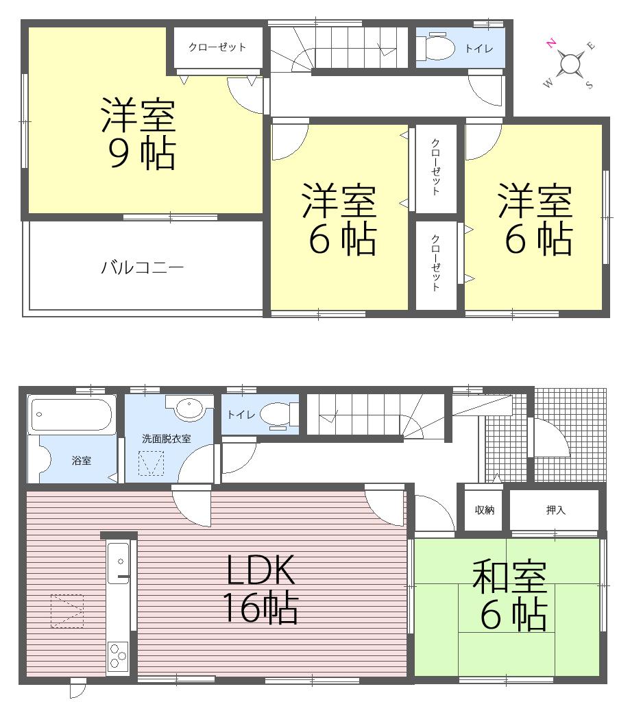 Floor plan. 24,800,000 yen, 4LDK, Land area 169.37 sq m , Building area 105.17 sq m