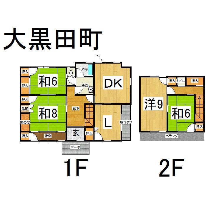 Floor plan. 7.6 million yen, 4DK, Land area 187.91 sq m , Building area 115.09 sq m