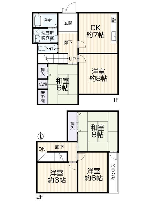 Floor plan. 11.8 million yen, 5DK, Land area 200.65 sq m , Building area 97.6 sq m