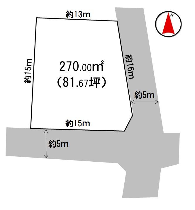 Compartment figure. Land price 12.5 million yen, Land area 270 sq m