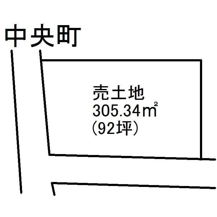 Compartment figure. Land price 12.8 million yen, Land area 305.34 sq m